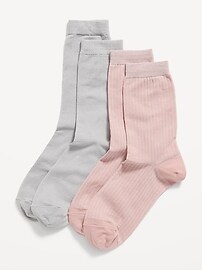Image number 1 showing, 2-Pack Sparkle Crew Socks for Women