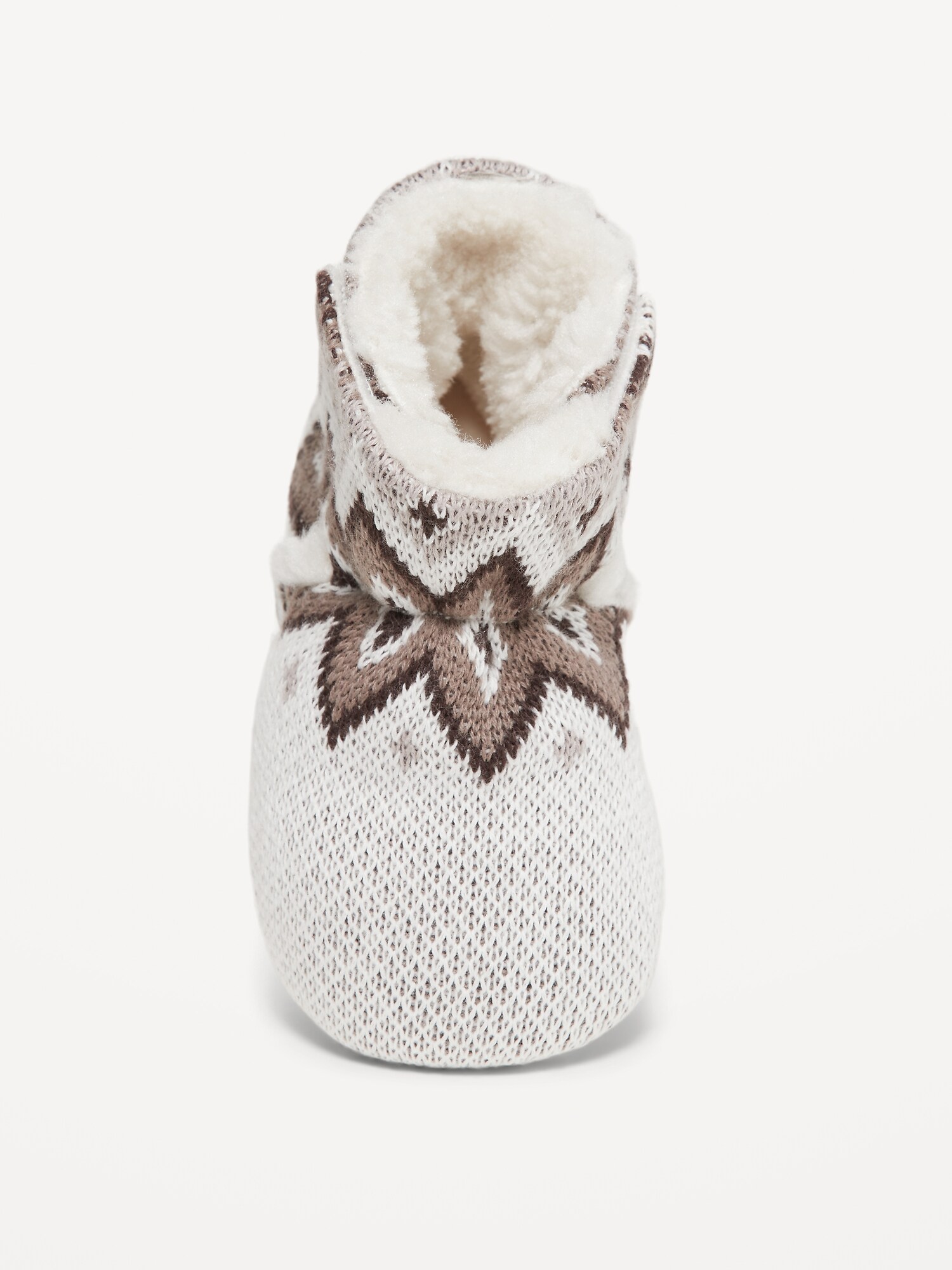 Unisex SherpaLined Fair Isle Booties for Baby Old Navy