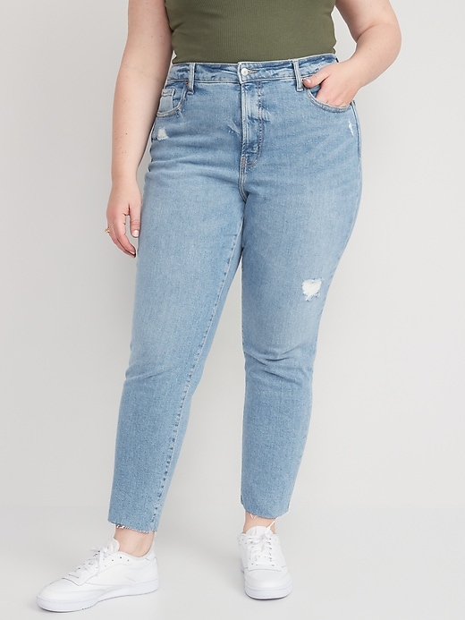 Image number 8 showing, High-Waisted OG Straight Cut-Off Jeans