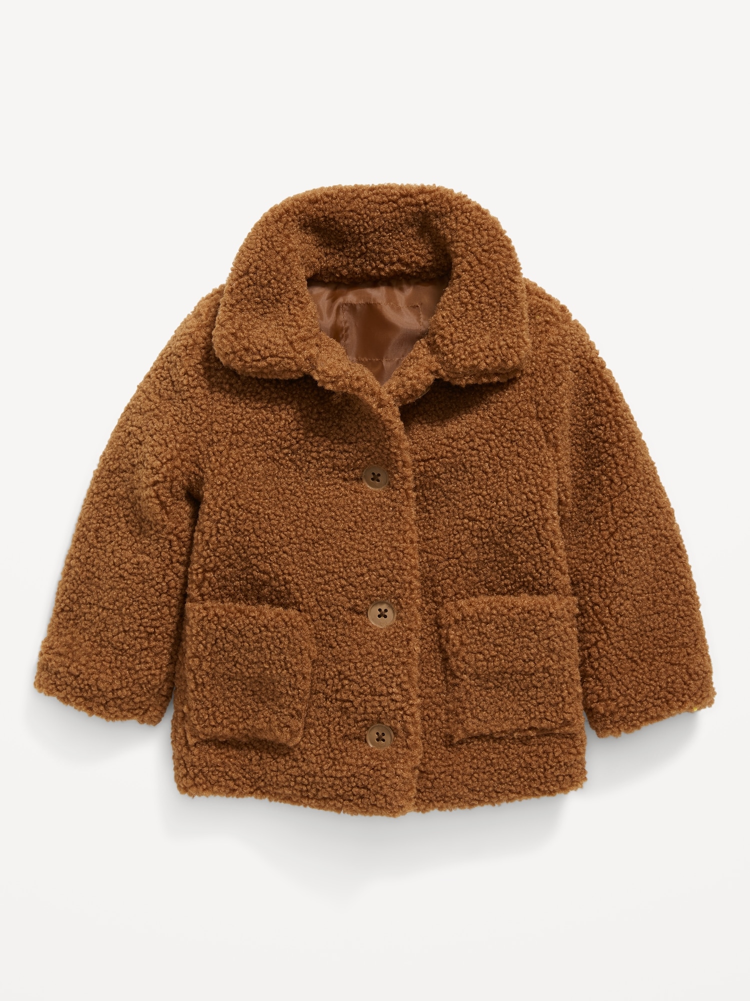 Unisex Button-Front Sherpa Coat For Baby | Old Navy