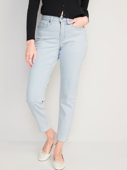 Image number 1 showing, Curvy High-Waisted OG Straight Ankle Jeans for Women