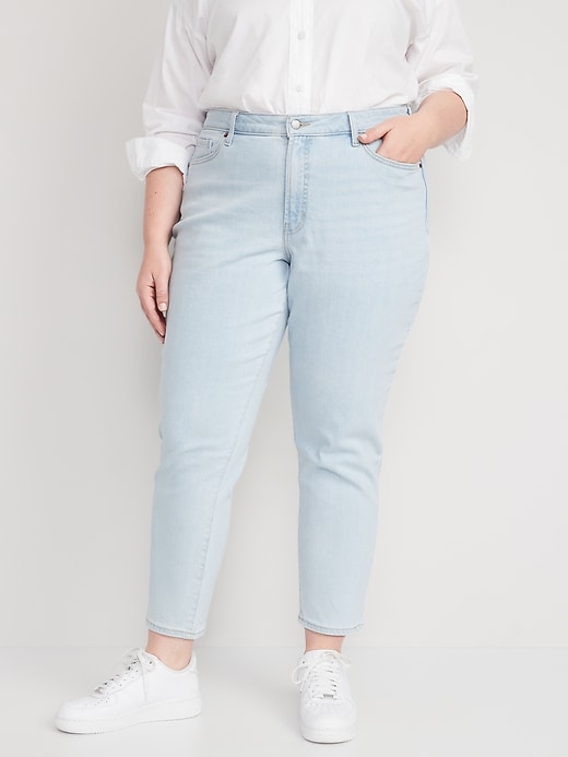 Image number 7 showing, Curvy High-Waisted OG Straight Ankle Jeans for Women