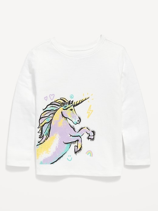 View large product image 1 of 2. Unisex Long-Sleeve Graphic T-Shirt for Toddler