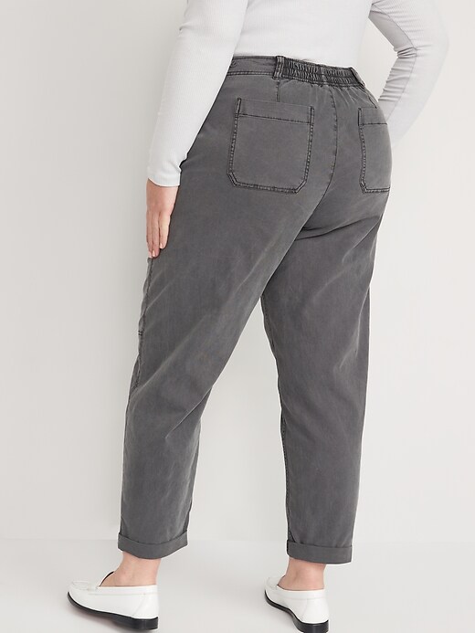 Image number 8 showing, High-Waisted Slouchy Balloon Workwear Pants for Women