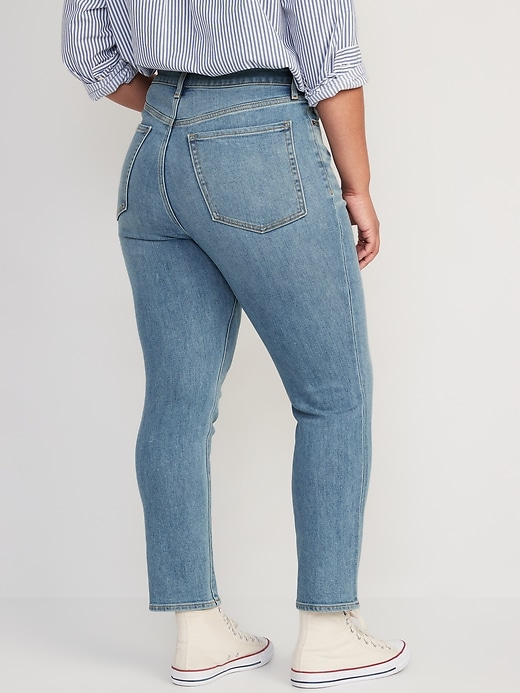 Image number 6 showing, High-Waisted OG Straight Built-In Warm Ankle Jeans