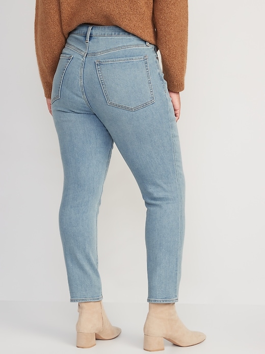 Image number 6 showing, High-Waisted OG Straight Built-In Warm Ankle Jeans for Women