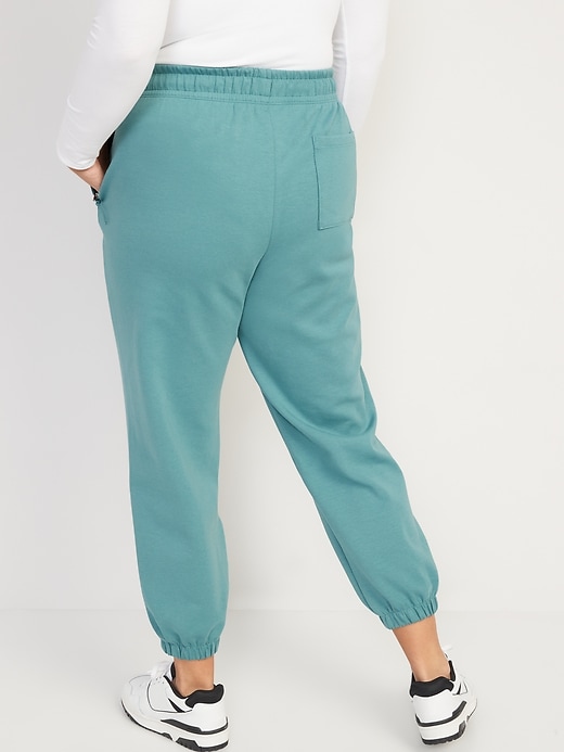 Image number 6 showing, High-Waisted Dynamic Fleece Pintucked Sweatpants
