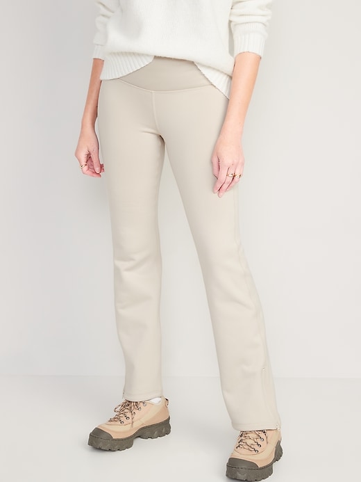 Image number 1 showing, High-Waisted UltraCoze Fleece-Lined Flare Leggings