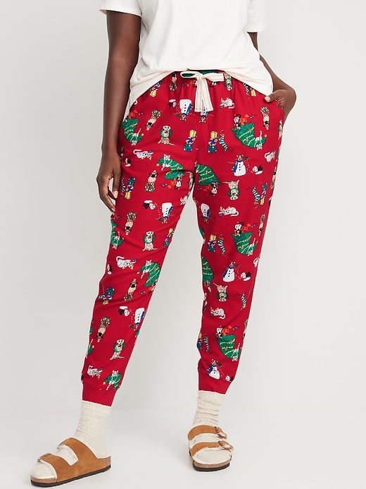 Image number 5 showing, Printed Flannel Jogger Pajama Pants