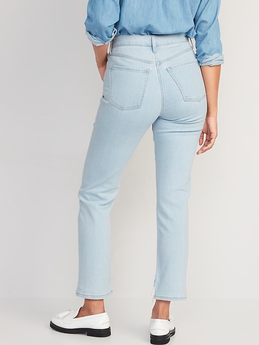 Image number 2 showing, Extra High-Waisted Button-Fly Sky-Hi Straight Jeans