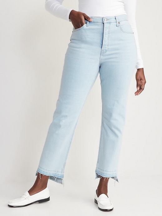 Image number 5 showing, Extra High-Waisted Button-Fly Sky-Hi Straight Jeans