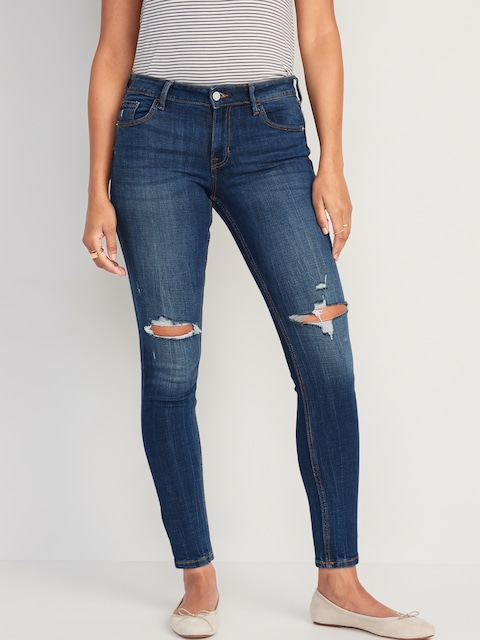 Mid-Rise Rockstar Super-Skinny Jeans