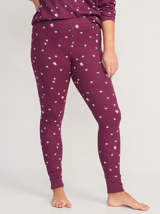 Image number 5 showing, Matching Printed Thermal-Knit Pajama Leggings