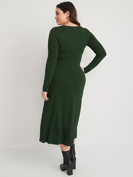 Image number 6 showing, Fit & Flare Twist-Front Cutout Midi Dress for Women