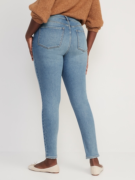 Image number 6 showing, High-Waisted Rockstar Super-Skinny Built-In Warm Jeans for Women