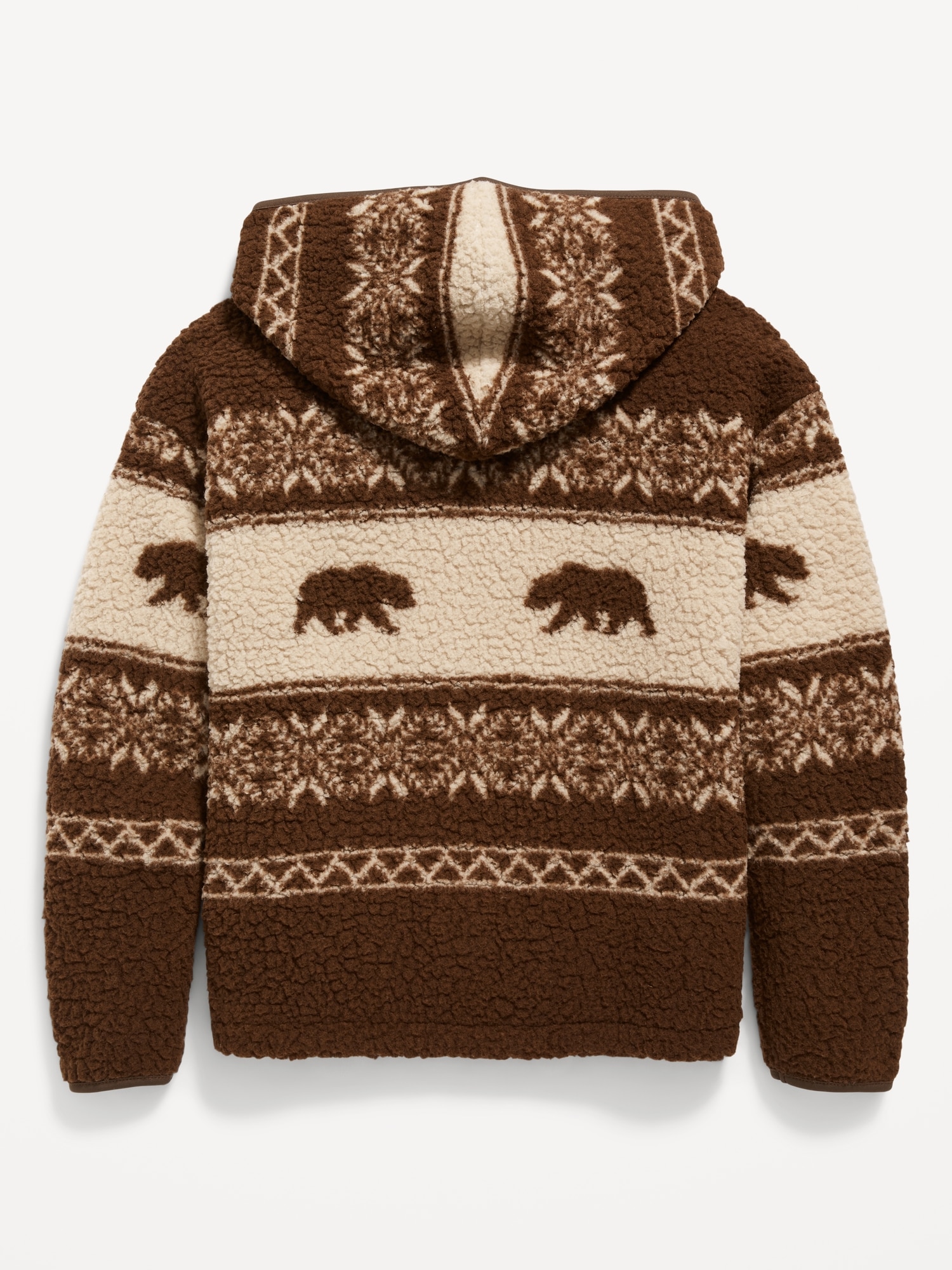 Sherpa Zip Front Hooded Jacket for Boys Old Navy