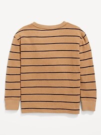 View large product image 3 of 3. Long-Sleeve Thick-Knit Pocket T-Shirt for Boys