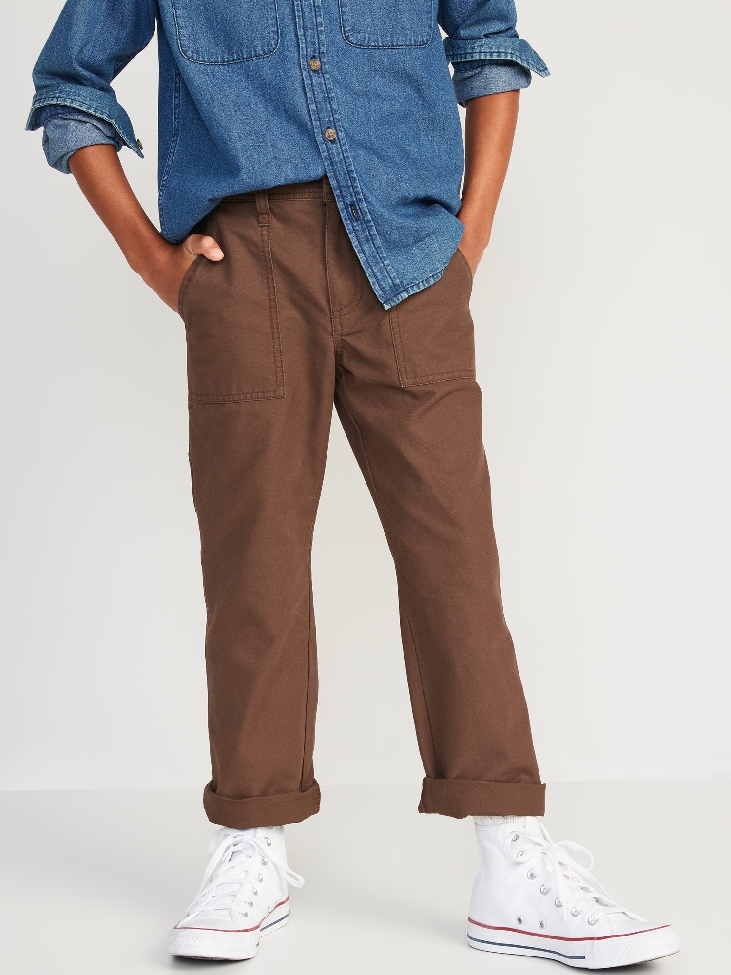 Loose Tapered Canvas Utility Pants for Boys | Old Navy