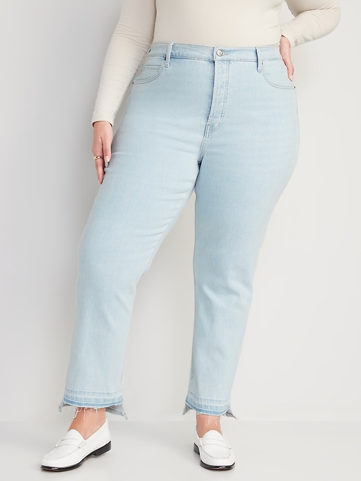 Image number 7 showing, Extra High-Waisted Button-Fly Sky-Hi Straight Jeans