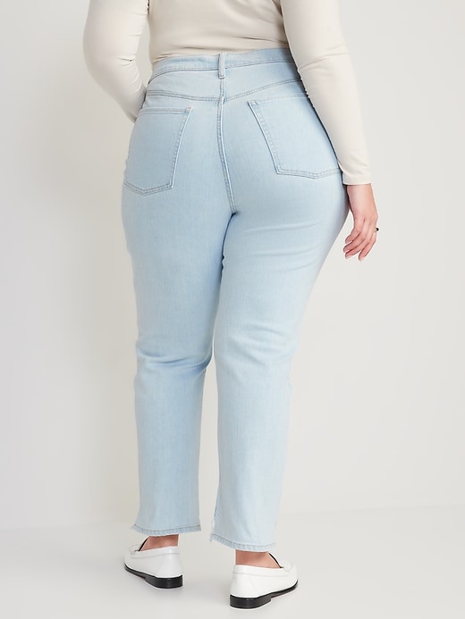 Image number 8 showing, Extra High-Waisted Button-Fly Sky-Hi Straight Jeans