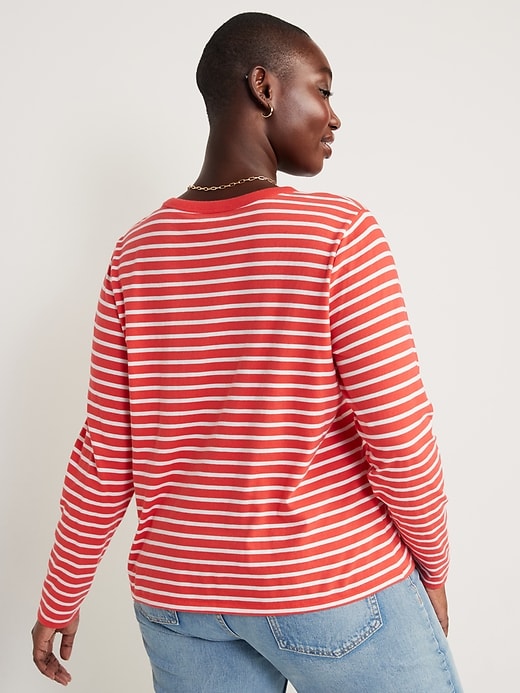 Image number 6 showing, Long-Sleeve EveryWear Striped T-Shirt for Women