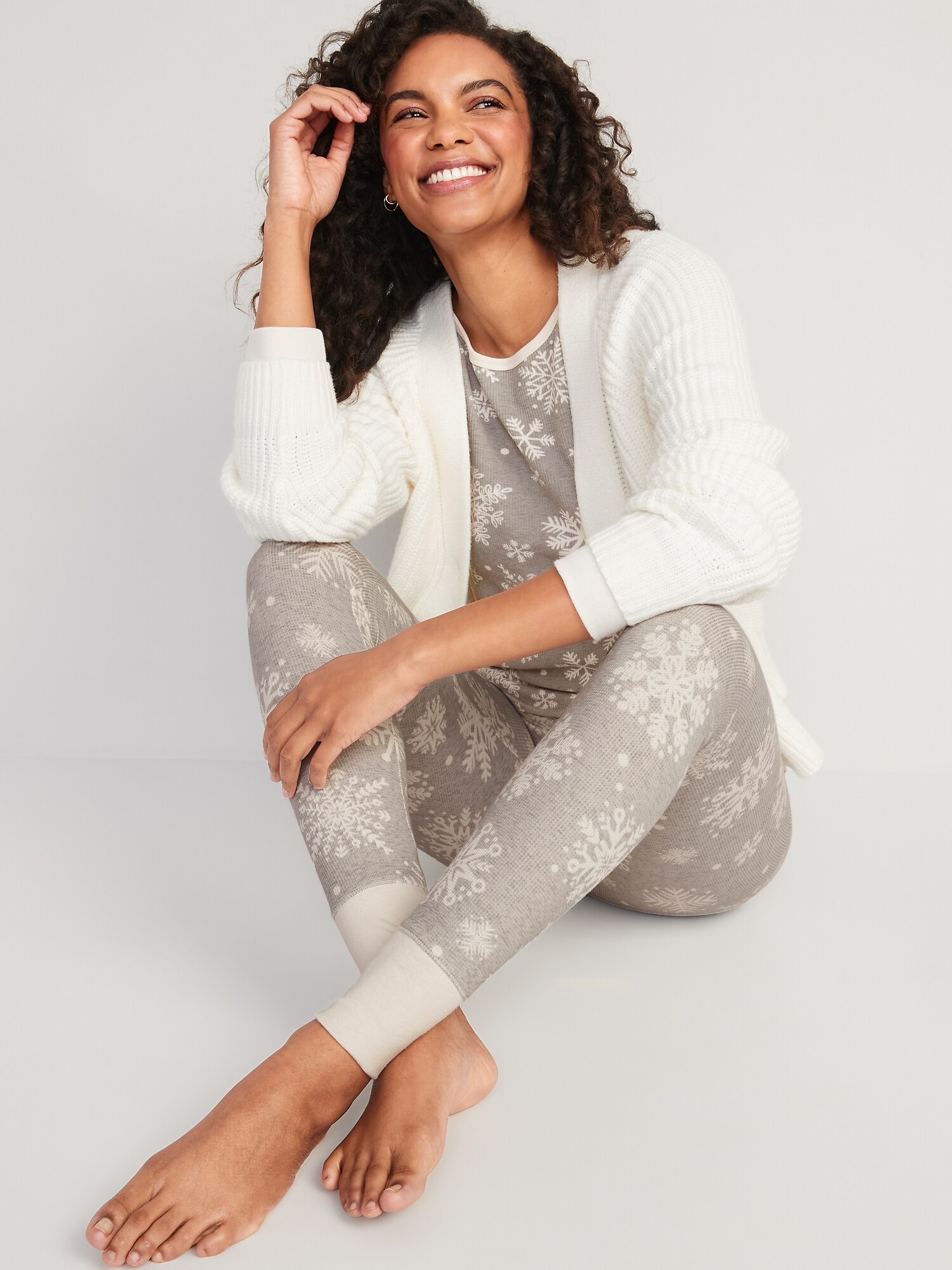 Matching Printed ThermalKnit Pajama Leggings for Women Old Navy