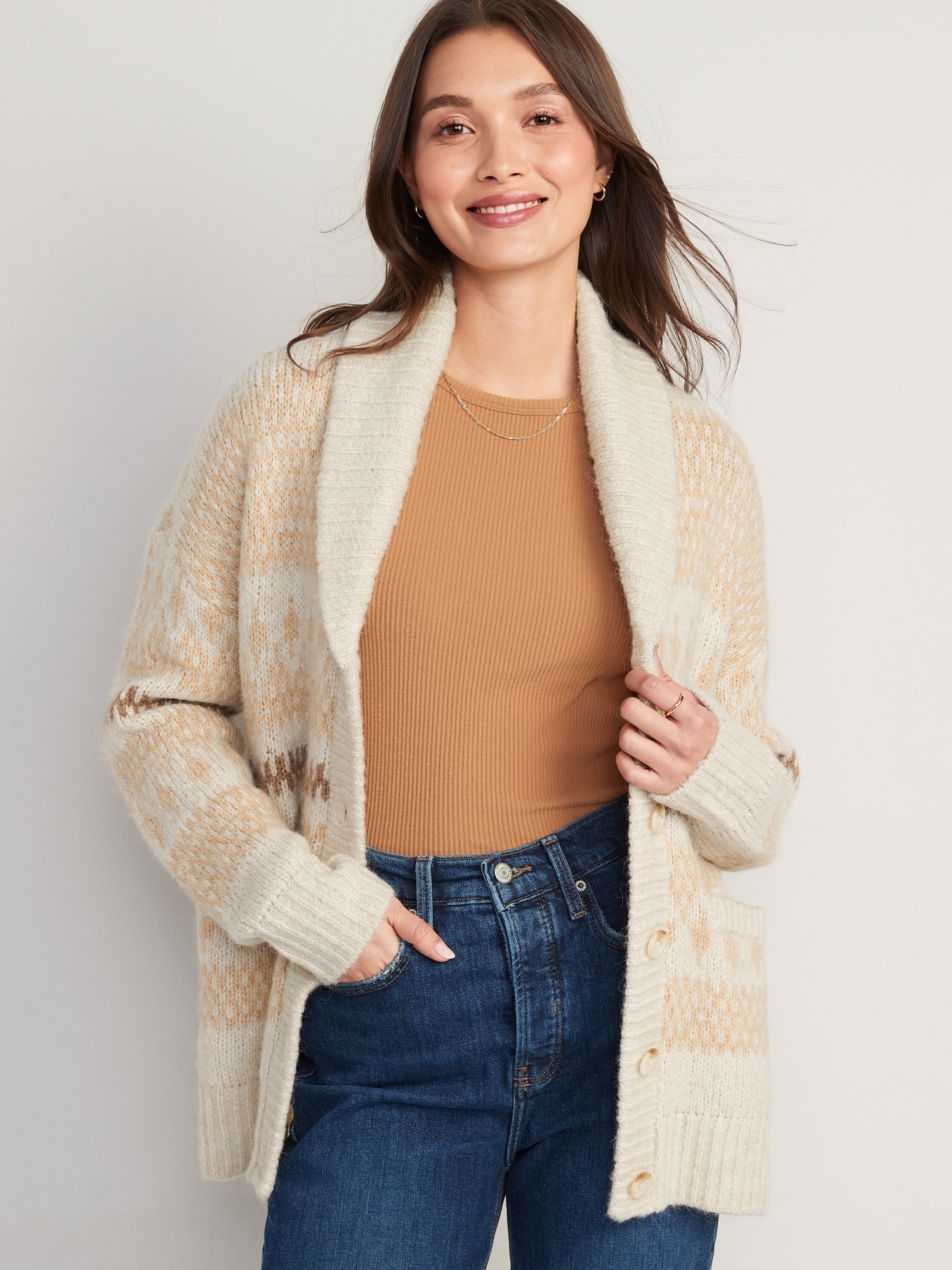 Cozy Fair Isle Cardigan for Women | Old Navy