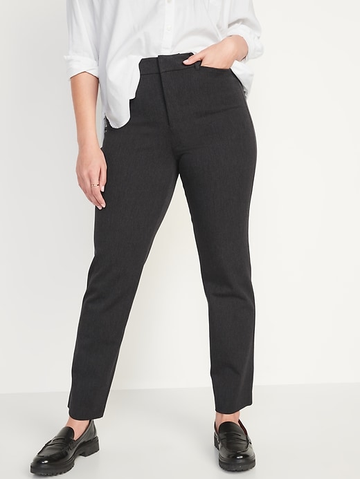 Image number 5 showing, High-Waisted Pixie Straight Ankle Pants