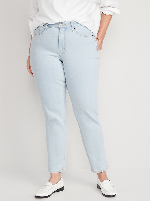Image number 5 showing, Curvy High-Waisted OG Straight Ankle Jeans for Women