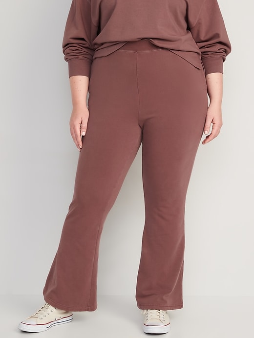 Image number 7 showing, Extra High-Waisted Snuggly Fleece Flare Sweatpants