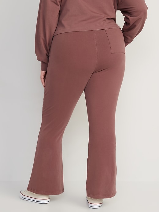 Image number 8 showing, Extra High-Waisted Snuggly Fleece Flare Sweatpants