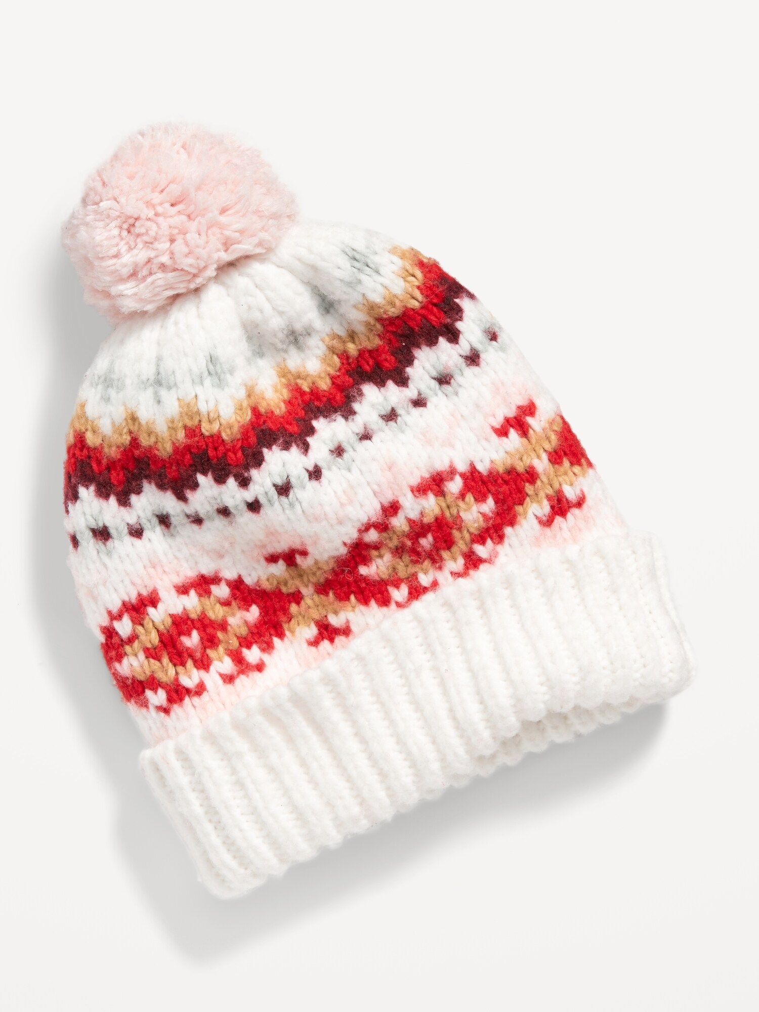 Fair Isle Pom-Pom Beanie Hat for Women | Old Navy