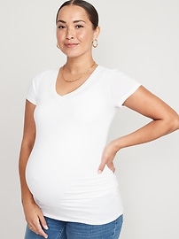 Image number 1 showing, Maternity V-Neck T-Shirt