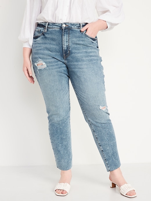 Image number 7 showing, High-Waisted OG Straight Ripped Ankle Jeans