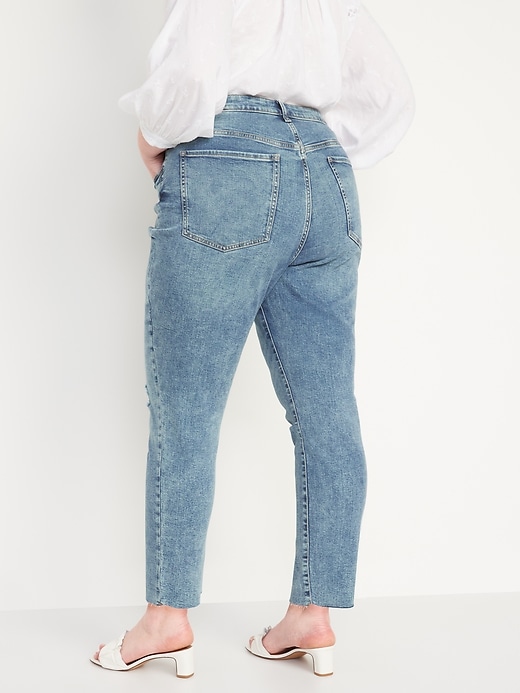 Image number 8 showing, High-Waisted OG Straight Ripped Ankle Jeans