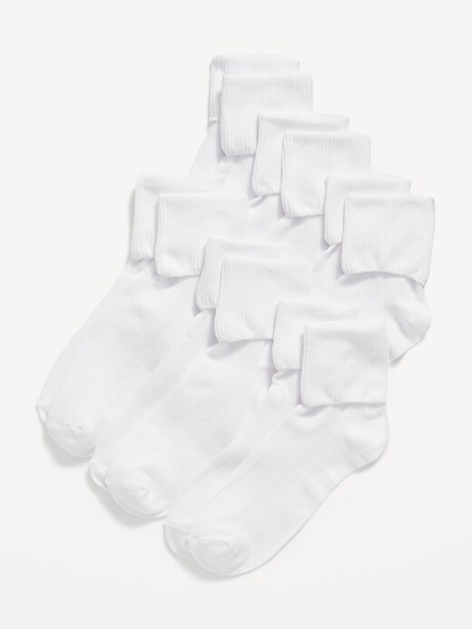 View large product image 1 of 1. Turn-Cuff Socks 6-Pack for Girls