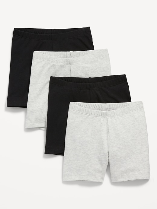 View large product image 1 of 2. 4-Pack Jersey Biker Shorts for Toddler Girls