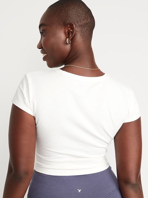 Image number 6 showing, PowerChill Cropped Cross-Front T-Shirt