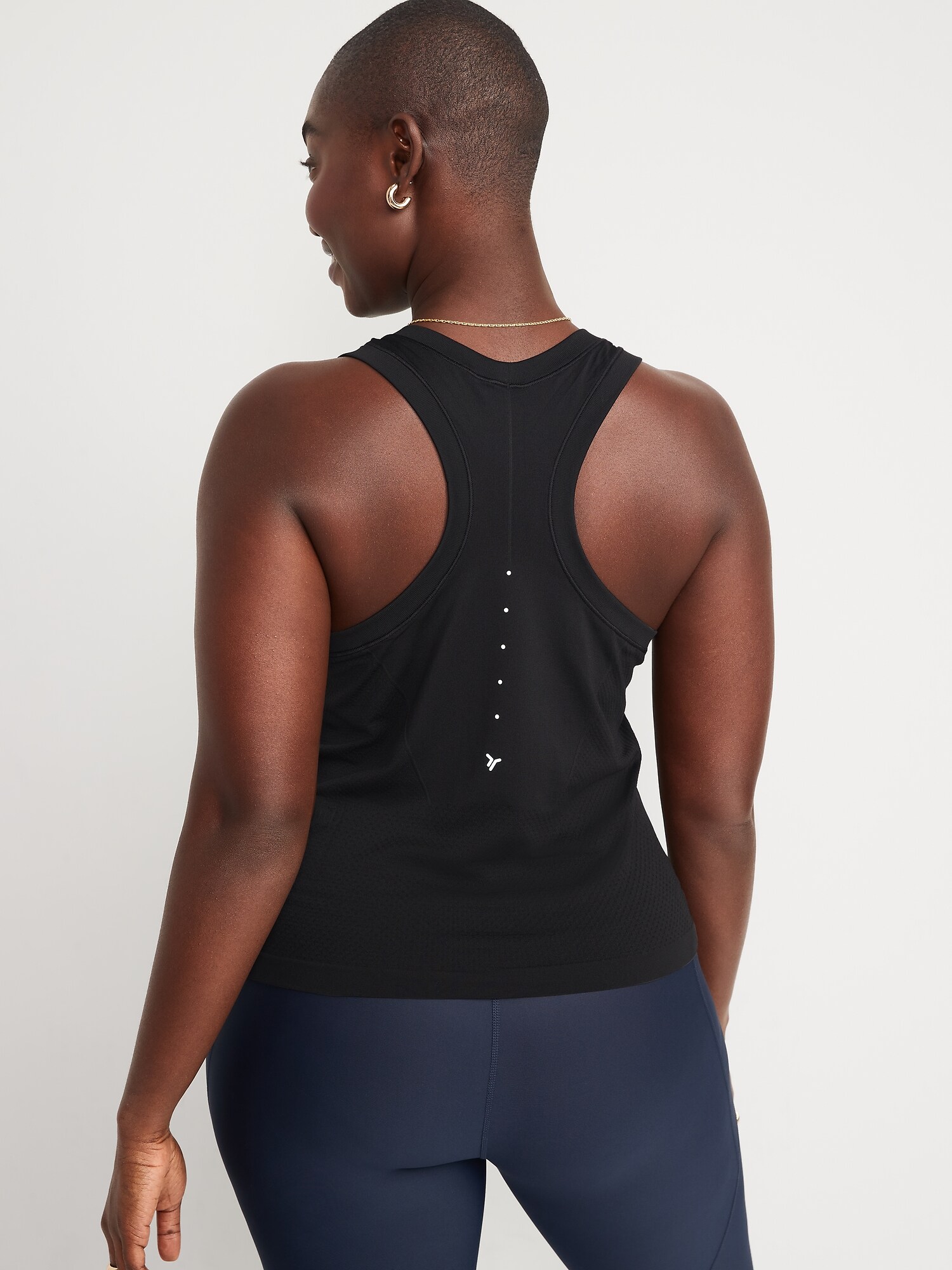 Plus Ruched Mesh Racer Tank Top