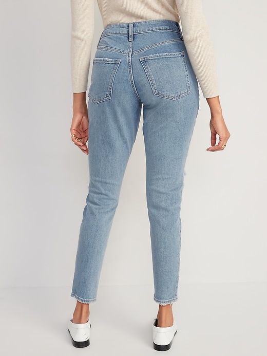 Image number 2 showing, Curvy High-Waisted Button-Fly OG Straight Jeans for Women