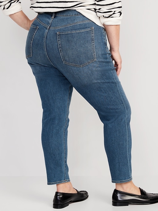 Image number 8 showing, High-Waisted OG Straight Medium-Wash Built-In Warm Ankle Jeans for Women