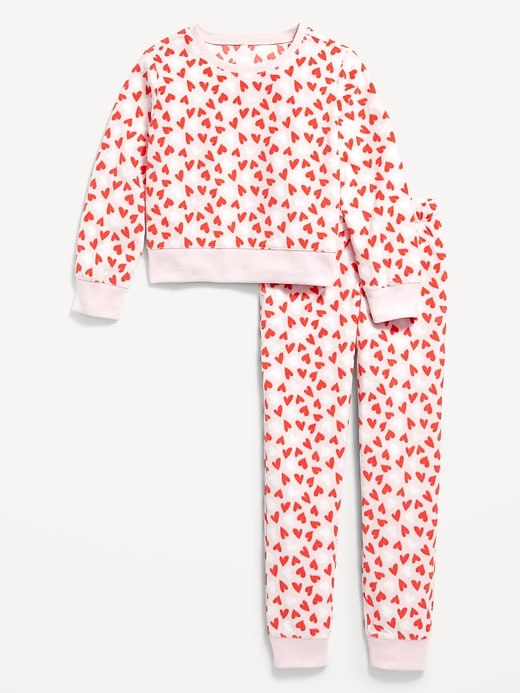 Microfleece Printed Pajama Set for Girls