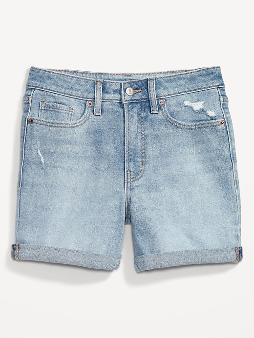 Image number 4 showing, High-Waisted OG Cuffed Jean Shorts for Women -- 5-inch inseam