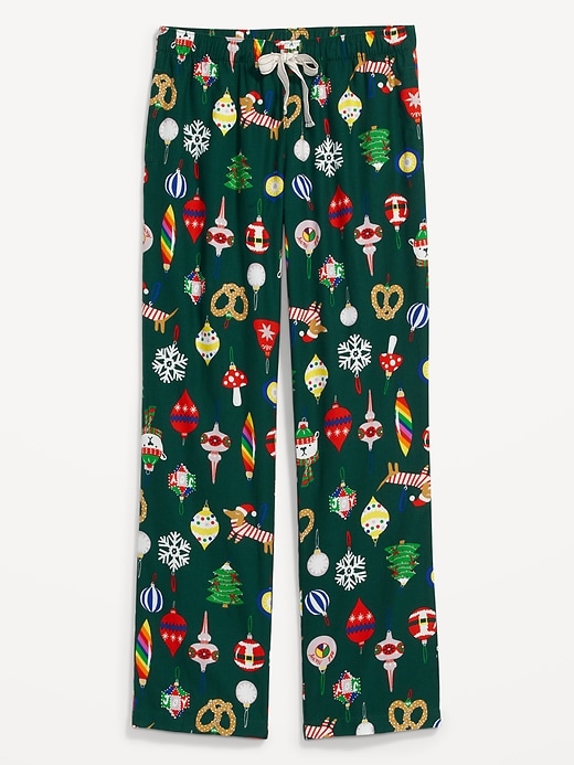 Image number 1 showing, Mid-Rise Flannel Pajama Pants