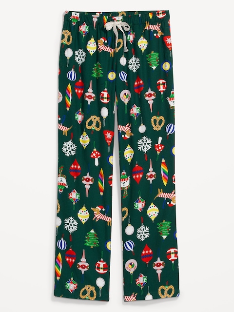 Pantalon de pyjama en flanelle à taille mi-basse pour Femme