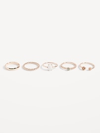Image number 1 showing, Gold-Tone Rings 5-Pack for Women