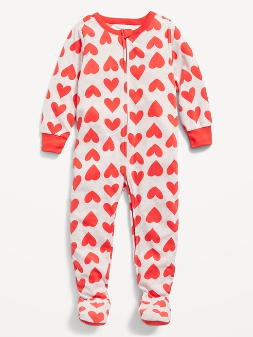 Unisex Matching Printed Micro Fleece Footed One Piece Pajamas for Toddler Baby Old Navy