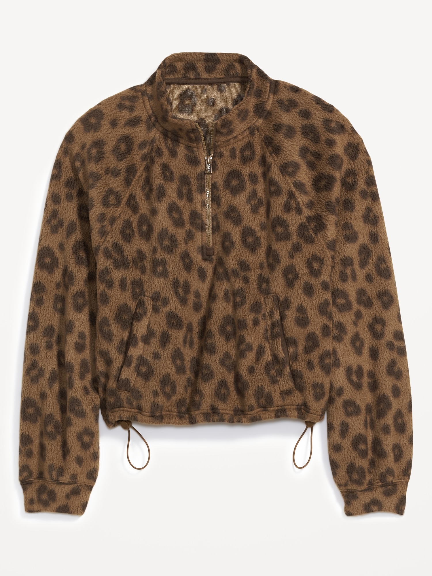 Oversized Sherpa Half-Zip Sweatshirt for Women | Old Navy