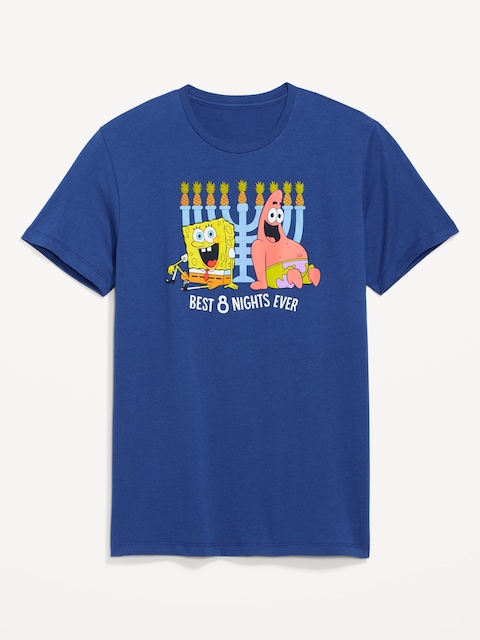 SpongeBob SquarePants™ "Best 8 Nights Ever" Hanukkah T-Shirt - Blue