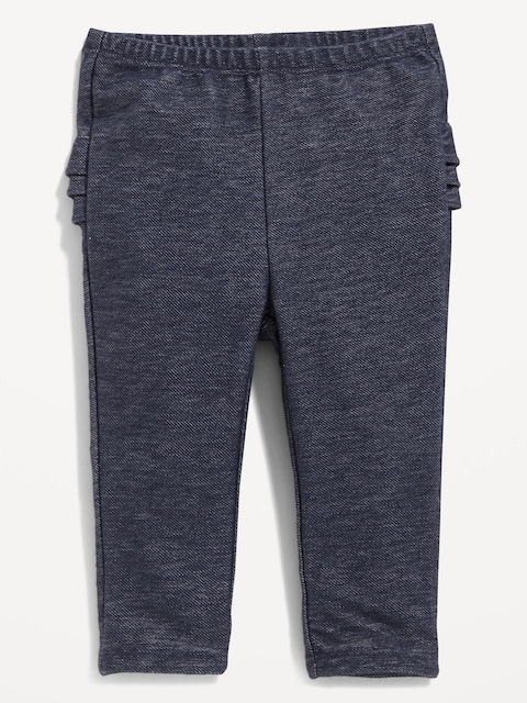 Ruffle-Trim Leggings for Baby - Blue